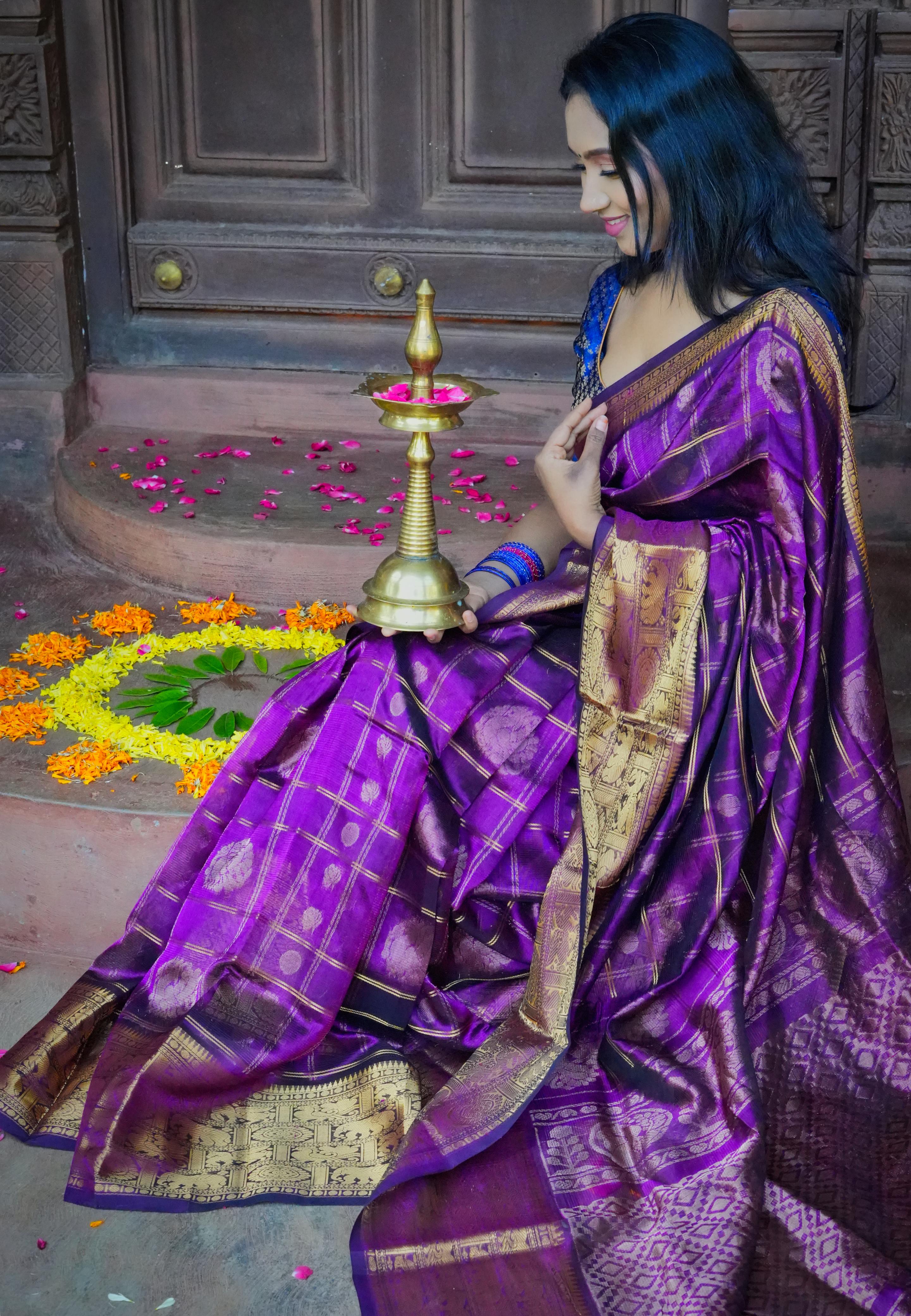 Pure Mangalagiri handloom silk sarees