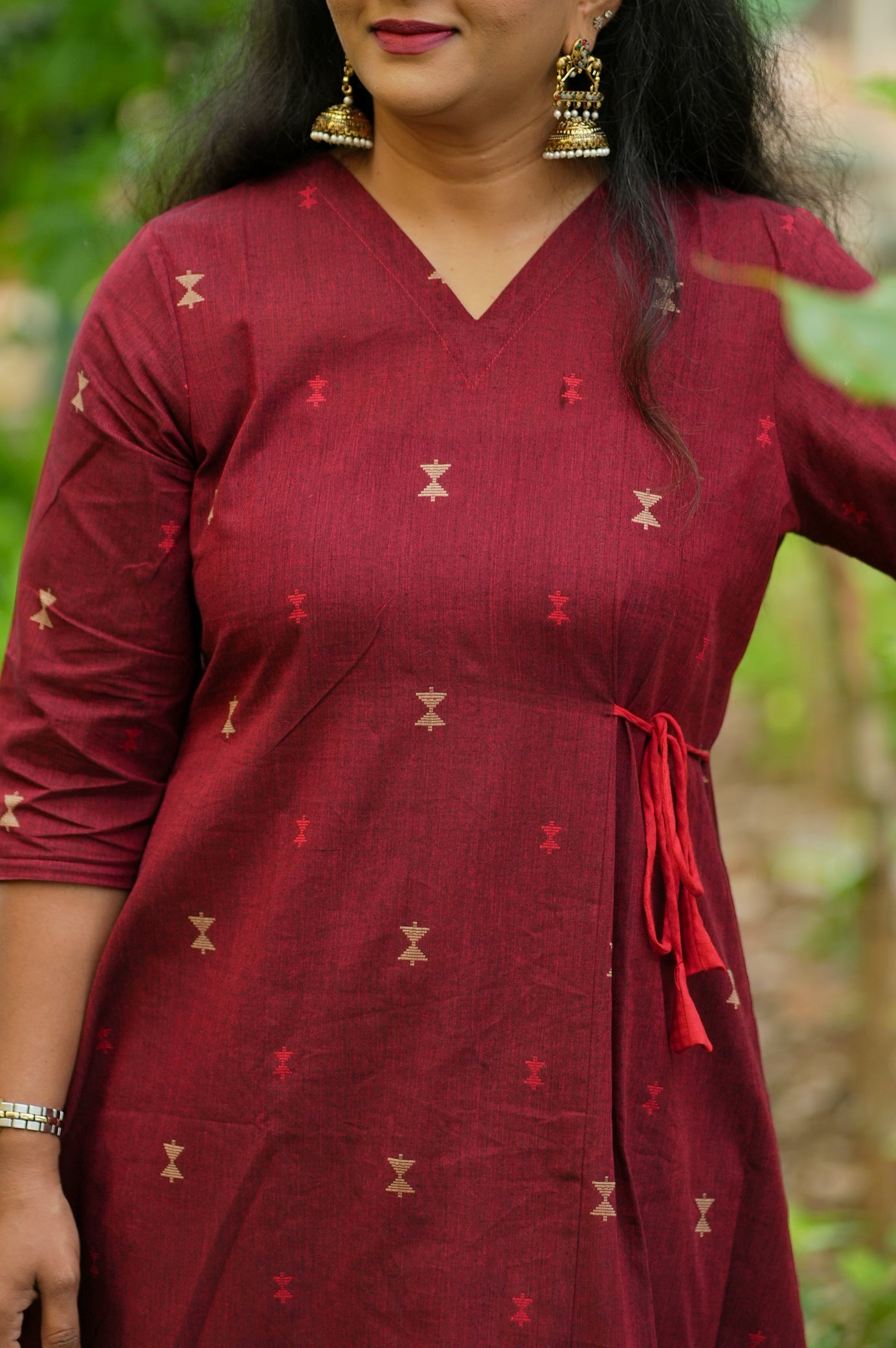 Dina Collection - A line kurtha set with pockets and side tying