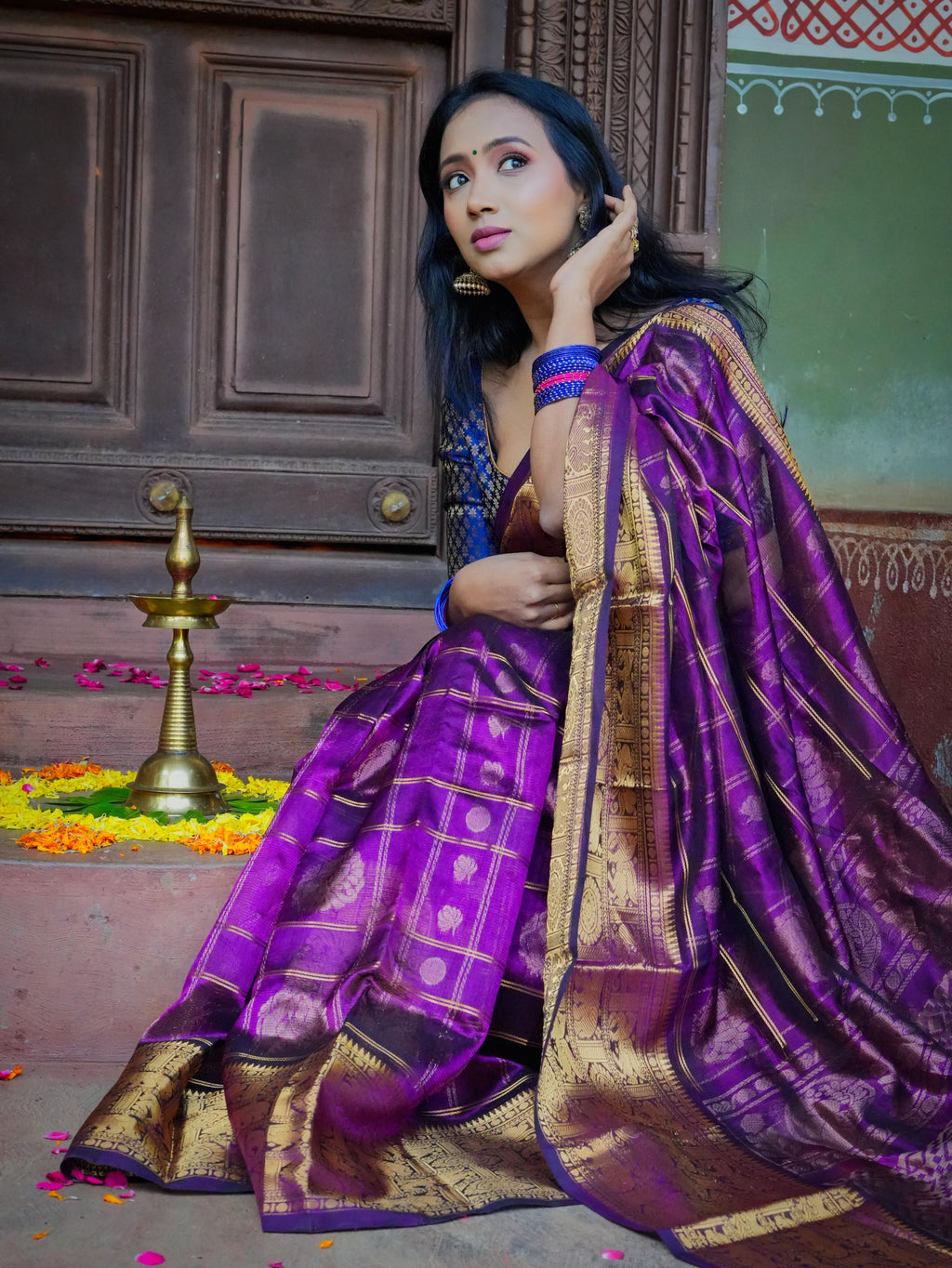 Pure Mangalagiri handloom silk sarees